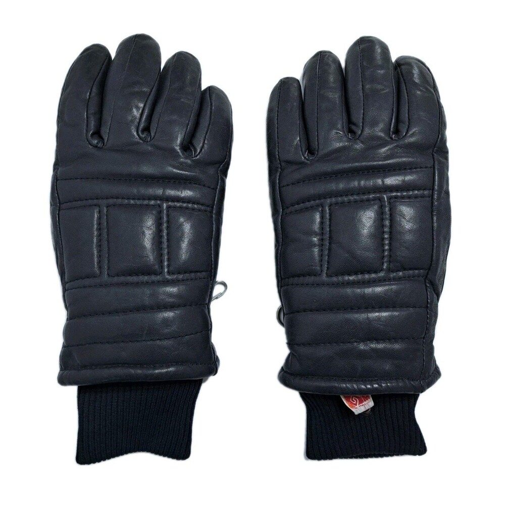 Kombi Vintage Mens Small to Medium Leather Ski Snow Winter Gloves Blue